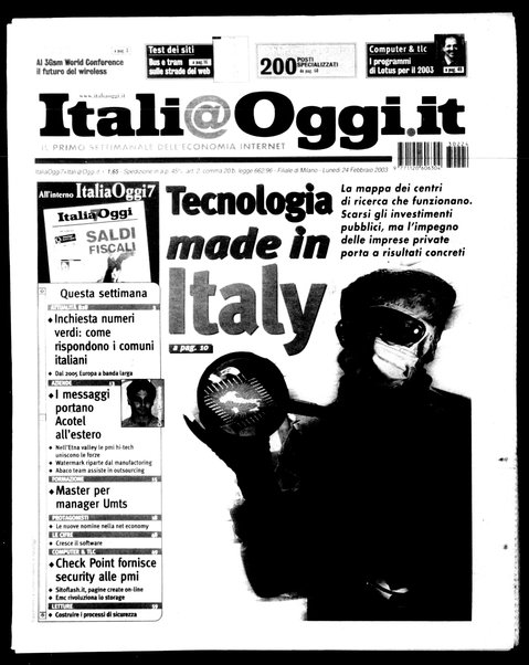 Italia oggi : quotidiano di economia finanza e politica